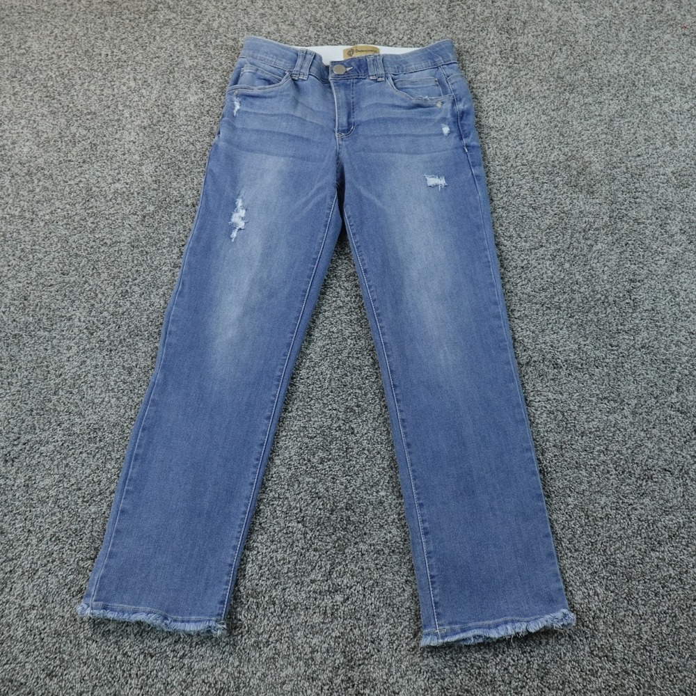 Democracy Jeans Womens 6 Light Blue Denim Pants Ab Technology Straight Stretch